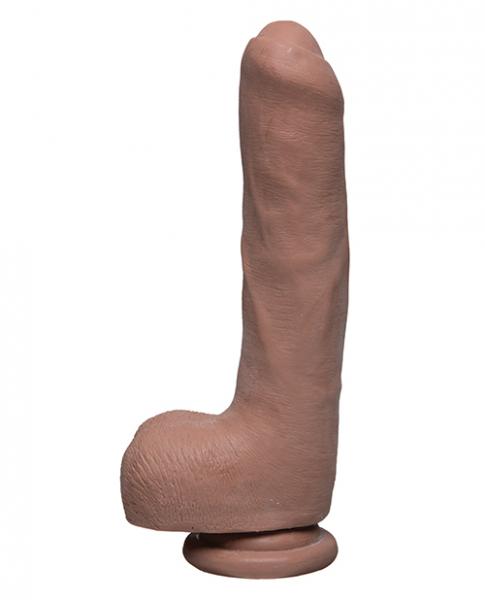 The D Uncut D 9 inches With Balls Ultraskyn Tan Dildo - Click Image to Close