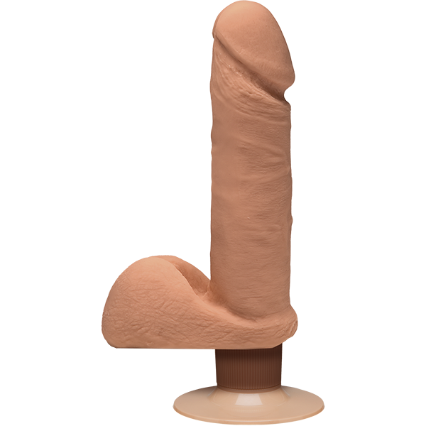 The D Perfect D Vibrating 7 inches Ultraskyn Caramel Tan