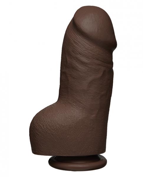 The D Fat D 8 inches With Balls Firmskyn Brown Dildo - Click Image to Close