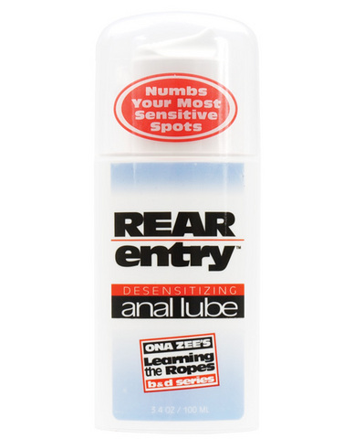 Rear entry desensitizing anal lube 3.4 oz - Click Image to Close