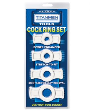 Titanmen Tools Cock Ring Set - Clear