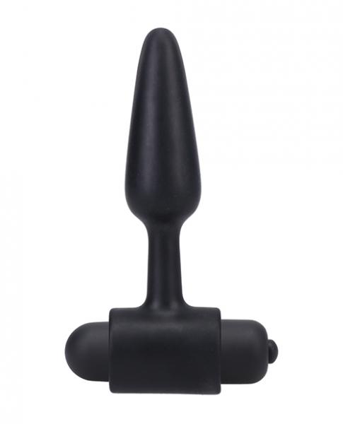 In A Bag 3" Vibrating Butt Plug - Black - Click Image to Close