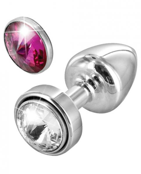 Bling Diogol Anni Butt Plug Magnetic Stone Clear Red