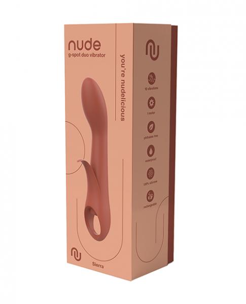 Nude Sierra Rechargeable G-spot Duo Vibrator - Peach - Click Image to Close