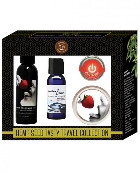 Earthly Body Hemp Seed Tasty Travel Set Strawberry