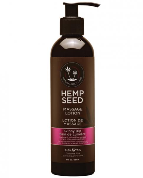 Earthly Body Hemp Seed Massage Lotion Skinny Dip 8oz - Click Image to Close