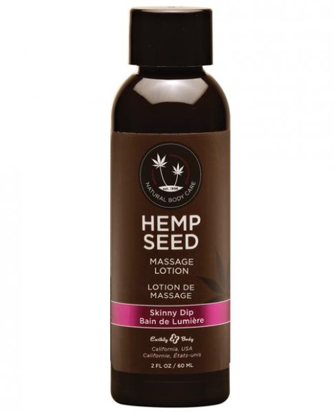 Earthly Body Hemp Seed Massage Lotion Skinny Dip 2oz - Click Image to Close