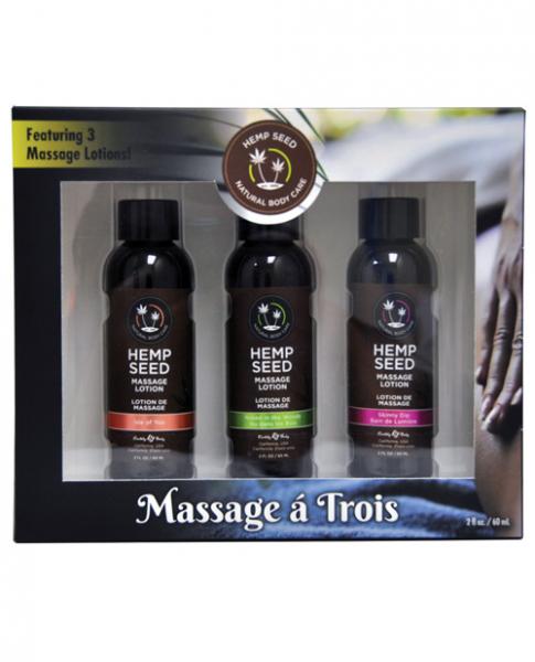 Earthly Body Massage A Trois: Isle, Skinny & Naked 2oz - Click Image to Close