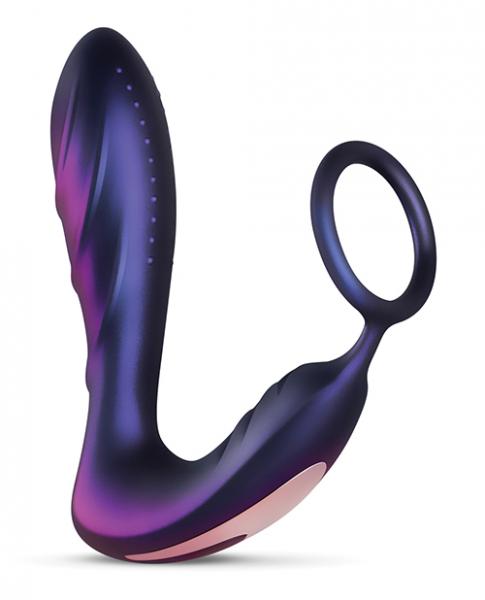 Hueman Black Hole Anal Vibrator W/cock Ring - Purple