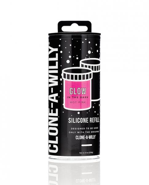 Clone-a-willy Silicone Glow In The Dark Refill - Hot Pink