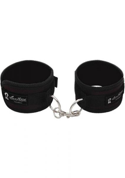 Lux Fetish Quality Love Cuffs Black - Click Image to Close