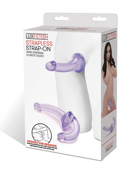 Lux Fetish Strapless Strap On - Purple - Click Image to Close