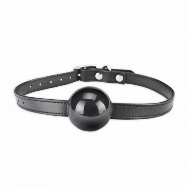 Lux Fetish Silicone Ball Gag Black O/S - Click Image to Close