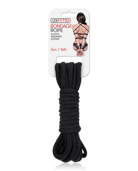 Lux Fetish Bondage Rope - 5m/16 Ft Black - Click Image to Close