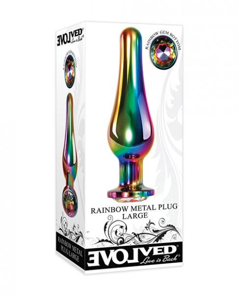 Evolved Rainbow Metal Plug - Large - Click Image to Close