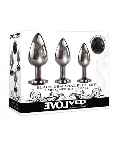 Evolved Black Gem Anal Plug Set - Click Image to Close