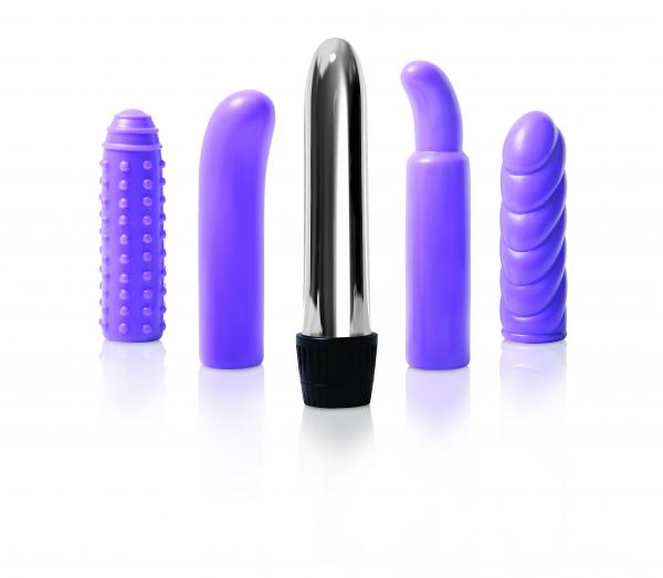 Evolved Multi Sleeve Vibrator Kit Purple - Click Image to Close