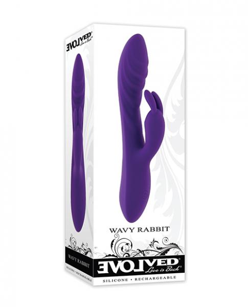 Evolved Wavy Rabbit Vibrator - Purple