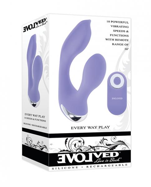 Evolved Every Way Play Remote Controlled Rabbit Vibrator - Lilac