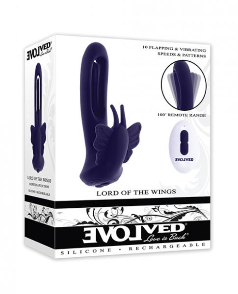 Evolved Lord Of The Wings Flapping & Vibrating Stimulator - Purple