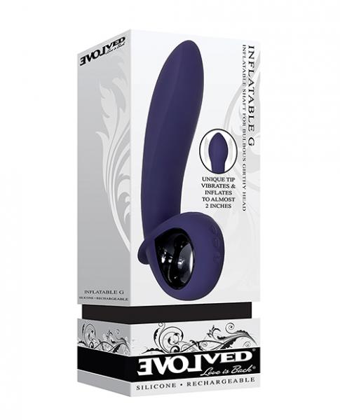 Evolved Inflatable G Rechargeable Vibrator - Purple - Click Image to Close