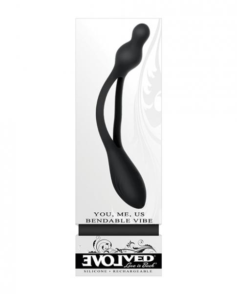 Evolved You Me Us Bendable Vibe - Black - Click Image to Close