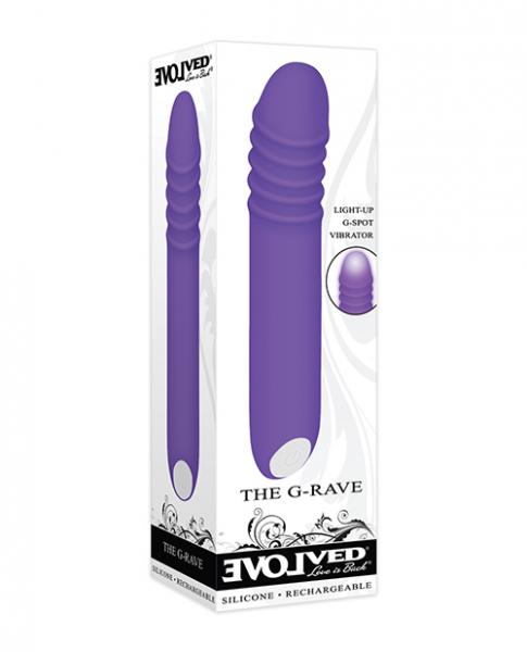 Evolved The G-rave Light Up Vibrator - Purple - Click Image to Close