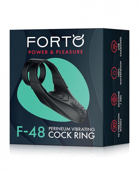 Forto F-48 Perineum Double C-ring - Black - Click Image to Close