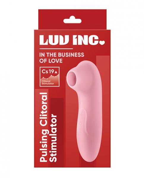 Luv Inc. Pulsing Clitoral Stimulator - Light Pink - Click Image to Close