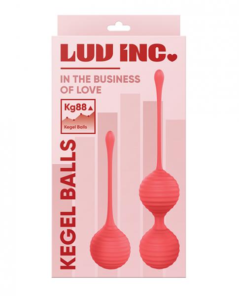 Luv Inc. Silicone Kegel Ball Set - Coral - Click Image to Close