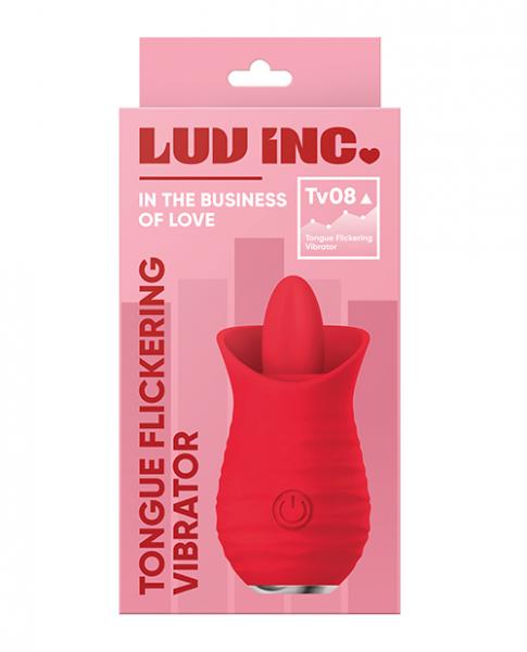 Luv Inc. Tongue Flickering Vibrator - Red - Click Image to Close