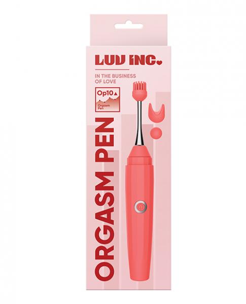 Luv Inc. Orgasm Pen W/three Attachments - Coral