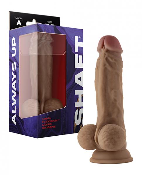 Shaft Model A Flexskin Liquid Silicone 7.5" Dong W/balls - Oak