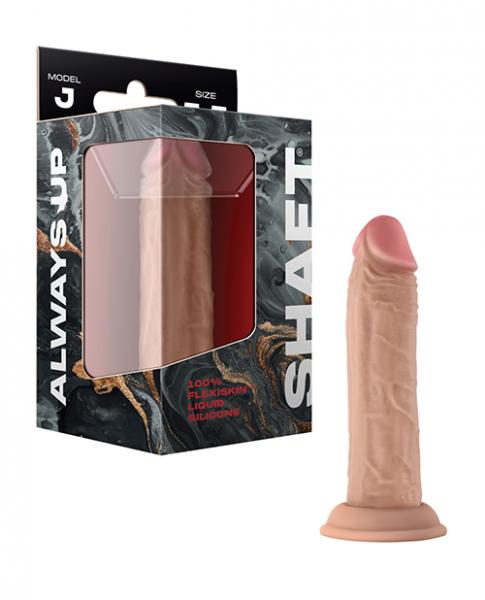 Shaft Model J Flexskin Liquid Silicone 5.5" Dong - Pine - Click Image to Close