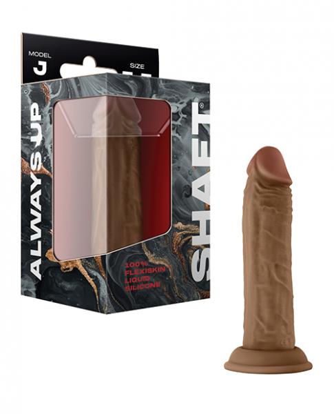 Shaft Model J Flexskin Liquid Silicone 5.5" Dong - Oak - Click Image to Close