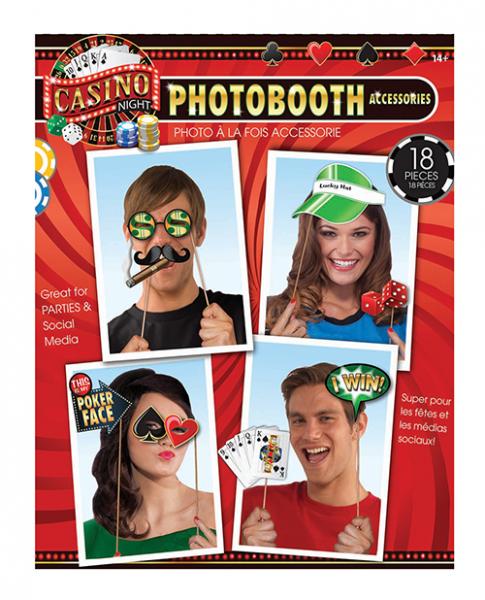 Casino Photo Booth Prop Kit 18 Pieces - Click Image to Close