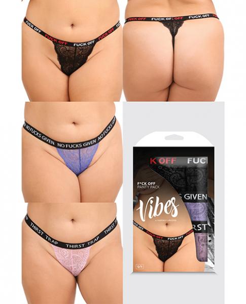 Vibes Fuck 3 Pack Thongs Assorted Colors Qn - Click Image to Close