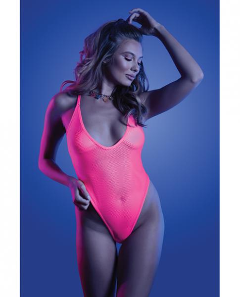 Glow Electric Haze Teddy Neon Pink S/m - Click Image to Close