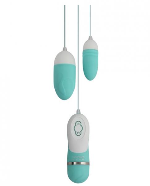 Gigaluv Dual Vibra Bullets 10 Functions Tiffany Blue - Click Image to Close