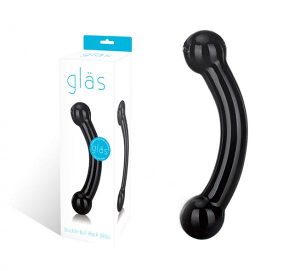 Glas Double Bull Glass Dildo - Black