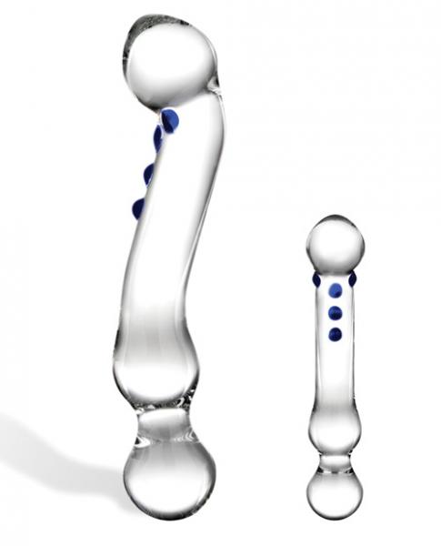 Glas 6 inches Curved G-Spot Glass Dildo - Click Image to Close