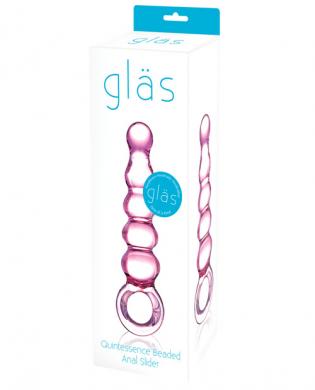 Glas Quintessence Beaded Glass Anal Slider - Click Image to Close