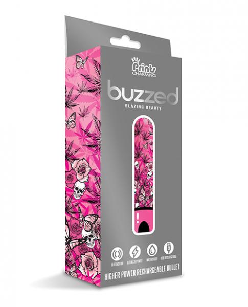 Buzzed 3.5" Rechargeable Bullet - Blazing Beauty Pink - Click Image to Close