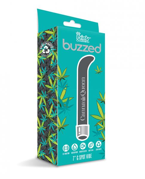 Buzzed 7" G-spot Vibe - Canna Queen Black