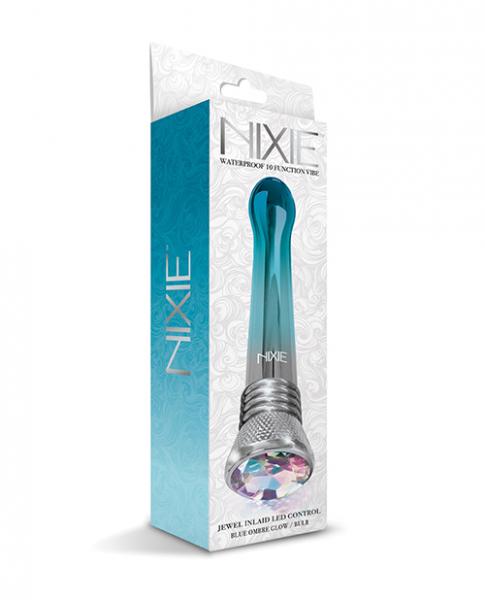 Nixie Waterproof Bulb Vibe - 10 Function Blue Ombre Glow - Click Image to Close