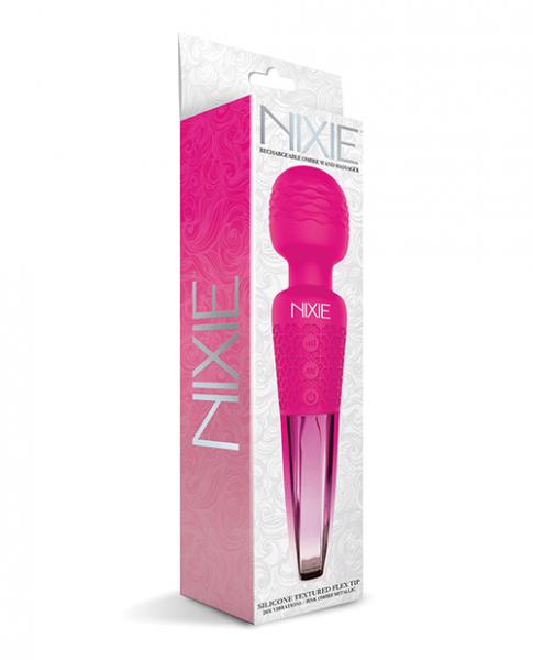 Nixie Rechargeable Wand Massager - Pink Ombre Metallic