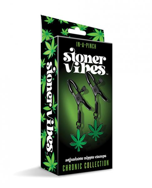 Stoner Vibes Glow In The Dark Adjustable Nipple Clamps