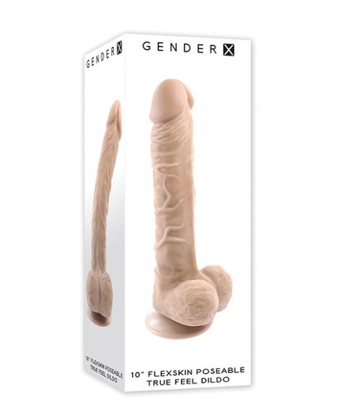 Gender X Flexskin Poseable True Feel 10" Dildo - Light