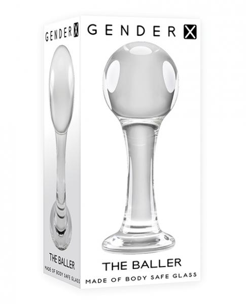 Gender X The Baller Glass Plug - Clear