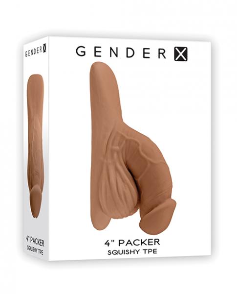 Gender X 4" Packer - Tan - Click Image to Close